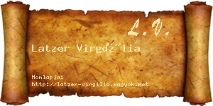Latzer Virgília névjegykártya